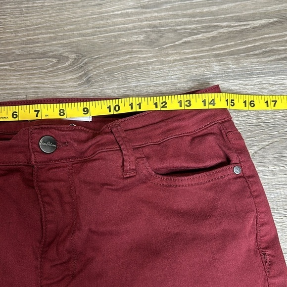 Sam Edelman Women’s The Kitten Mid Rise Skinny Jeans 26” Inseam Maroon Sz 10/30 - Picture 8 of 12
